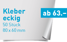 Eckige Aufkleber drucken