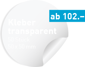 Aufkleber drucken transparent